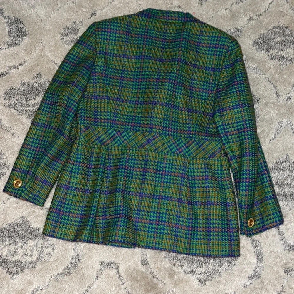 🎉🎉HOST PIC🎉🎊Vintage Christian Dior Tweed Houndstooth MultiColor Blazer🔥NWOT
